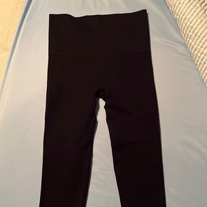 Spanx leggings.Very tight fit. Would rec. for size 4 and under.